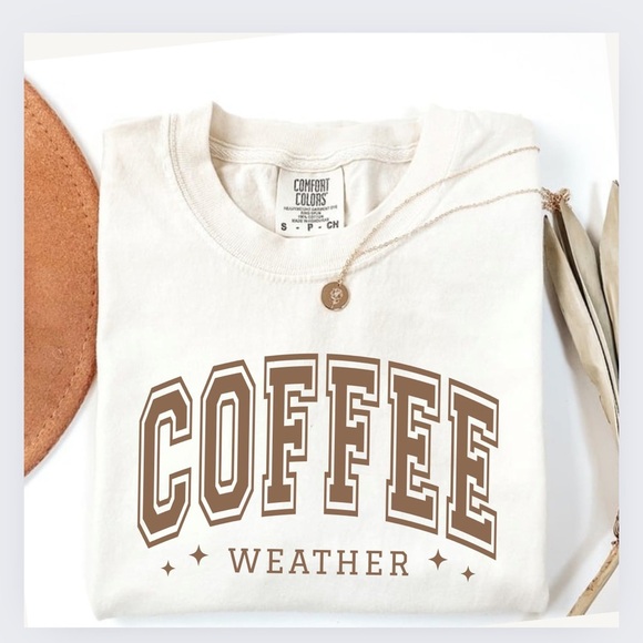 COPY - NEW Comfort Colors Coffee Weather Graphic Tee, Oversized Shirt S-3X - Picture 3 of 3